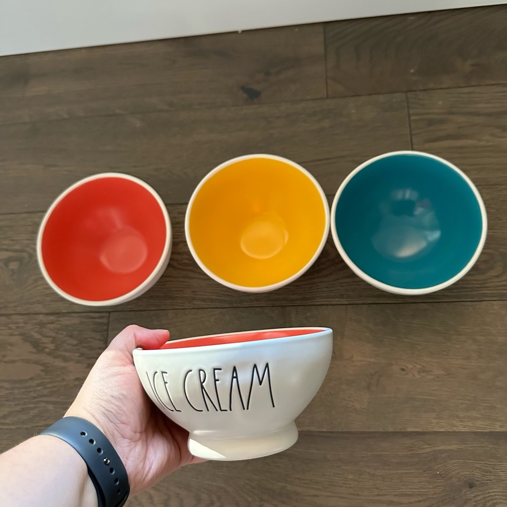 Rae Dunn Ice Cream bowls